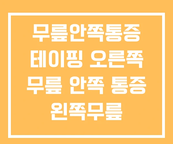 무릎안쪽통증 테이핑 오른쪽 무릎 안쪽 통증 왼쪽무릎 무릎안쪽통증 테이핑 오른쪽 무릎 안쪽 통증 왼쪽무릎