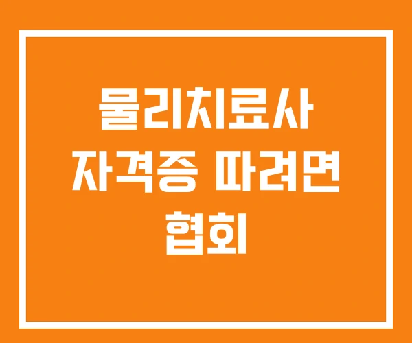 물리치료사 자격증 따려면 협회 물리치료사 자격증 따려면 협회