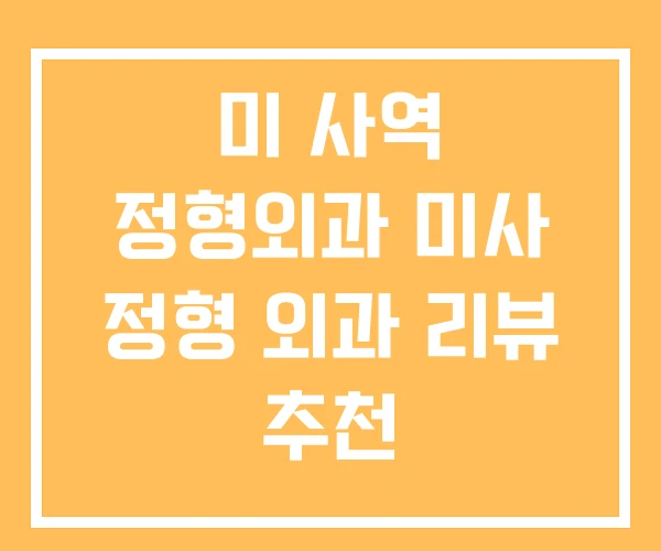 미 사역 정형외과 미사 정형 외과 리뷰 추천 미 사역 정형외과 미사 정형 외과 리뷰 추천