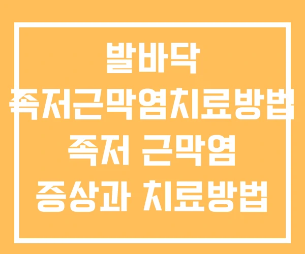 발바닥 족저근막염치료방법 족저 근막염 증상과 치료방법 발바닥 족저근막염치료방법 족저 근막염 증상과 치료방법