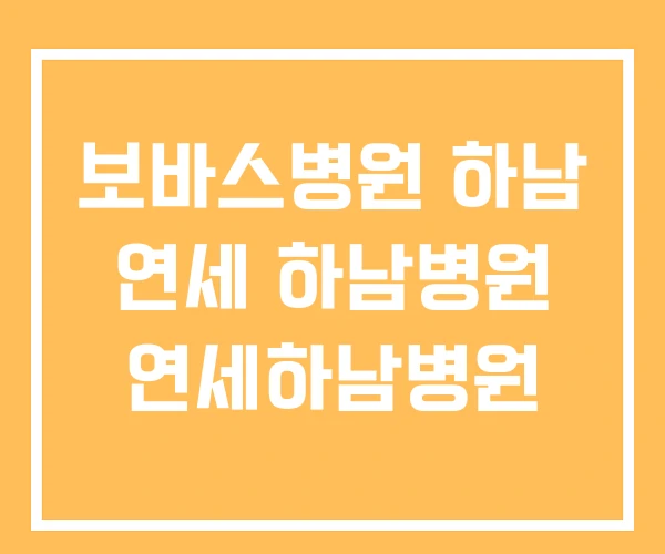 보바스병원 하남 연세 하남병원 연세하남병원 보바스병원 하남 연세 하남병원 연세하남병원