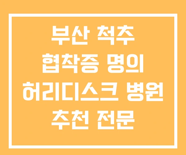 부산 척추 협착증 명의 허리디스크 병원 추천 전문 부산 척추 협착증 명의 허리디스크 병원 추천 전문