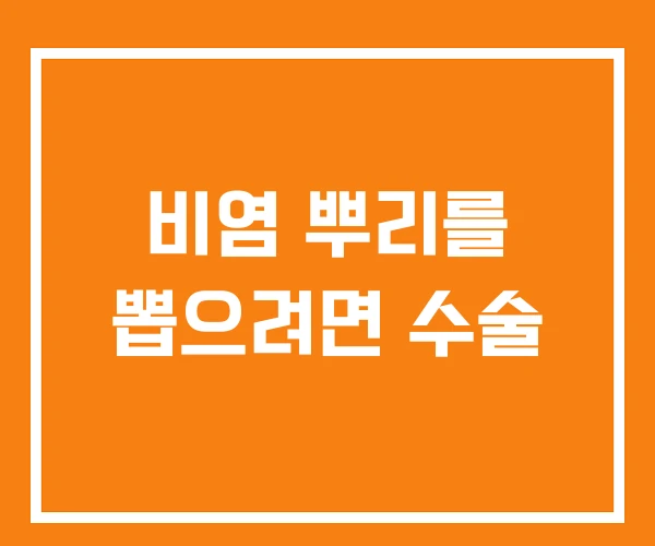 비염 뿌리를 뽑으려면 수술