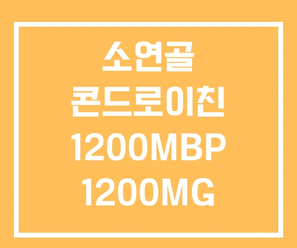 소연골 콘드로이친 1200MBP 1200MG
