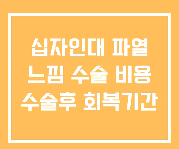 십자인대 파열 느낌 수술 비용 수술후 회복기간 십자인대 파열 느낌 수술 비용 수술후 회복기간