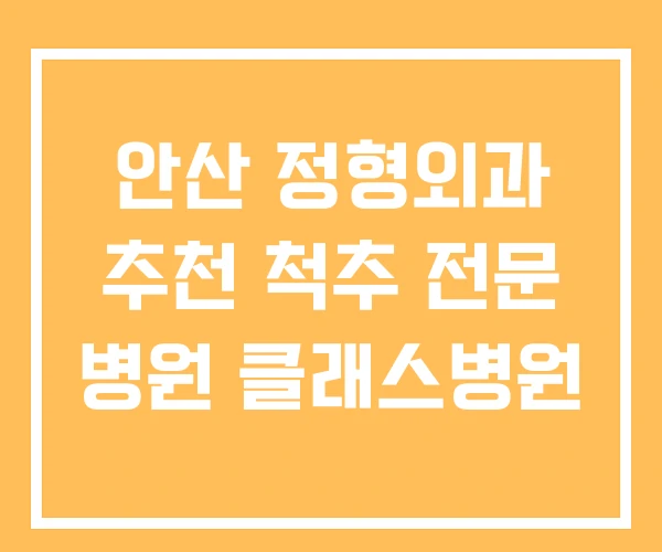 안산 정형외과 추천 척추 전문 병원 클래스병원 안산 정형외과 추천 척추 전문 병원 클래스병원