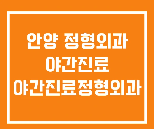 안양 정형외과 야간진료 야간진료정형외과 안양 정형외과 야간진료 야간진료정형외과