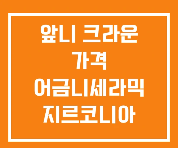 앞니 크라운 가격 어금니세라믹 지르코니아 앞니 크라운 가격 어금니세라믹 지르코니아