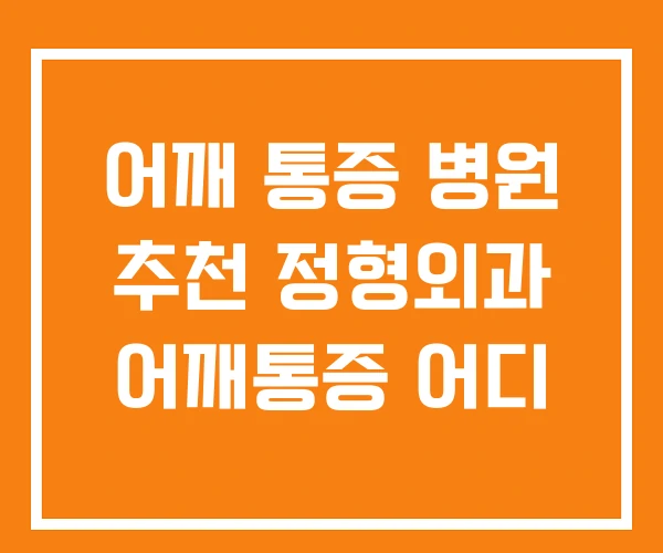 어깨 통증 병원 추천 정형외과 어깨통증 어디 어깨 통증 병원 추천 정형외과 어깨통증 어디