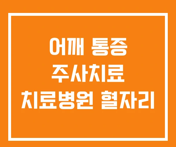 어깨 통증 주사치료 치료병원 혈자리 어깨 통증 주사치료 치료병원 혈자리