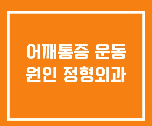 어깨통증 운동 원인 정형외과 어깨통증 운동 원인 정형외과