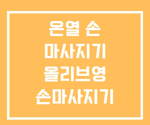 온열 손 마사지기 올리브영 손마사지기 풀리오 온열 손 마사지기 올리브영 손마사지기 풀리오