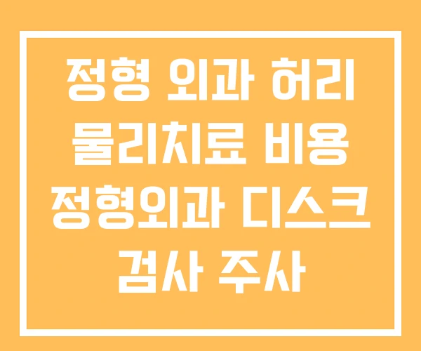 정형 외과 허리 물리치료 비용 정형외과 디스크 검사 주사 정형 외과 허리 물리치료 비용 정형외과 디스크 검사 주사