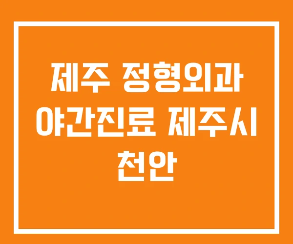 제주 정형외과 야간진료 제주시 천안 제주 정형외과 야간진료 제주시 천안