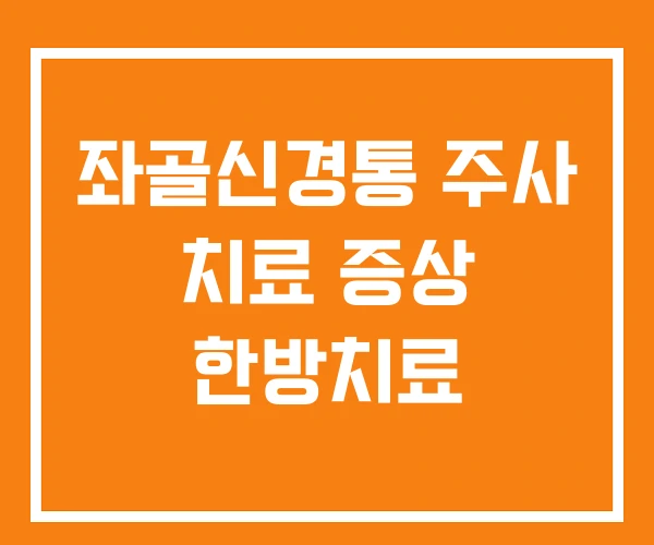 좌골신경통 주사 치료 증상 한방치료 좌골신경통 주사 치료 증상 한방치료