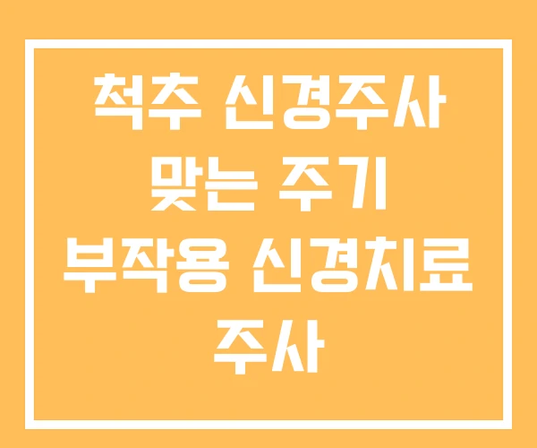 척추 신경주사 맞는 주기 부작용 신경치료 주사 척추 신경주사 맞는 주기 부작용 신경치료 주사