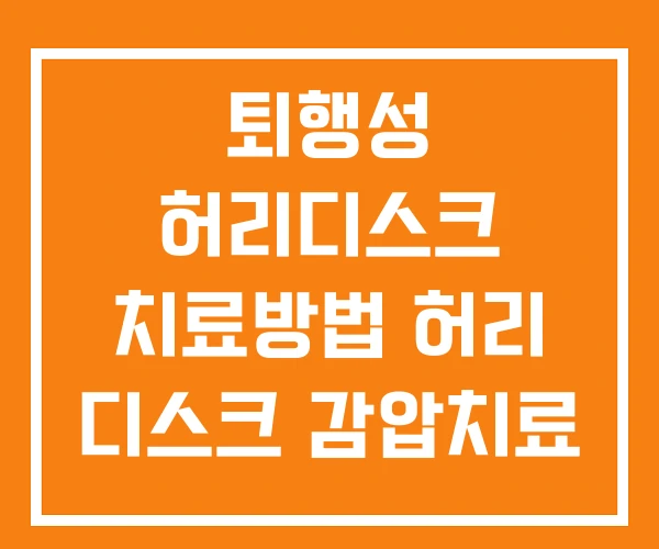 퇴행성 허리디스크 치료방법 허리 디스크 감압치료 견인치료 퇴행성 허리디스크 치료방법 허리 디스크 감압치료 견인치료