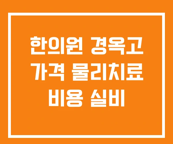 한의원 경옥고 가격 물리치료 비용 실비 한의원 경옥고 가격 물리치료 비용 실비
