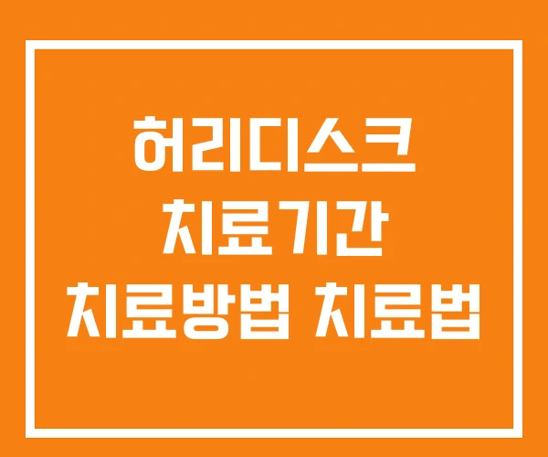 허리디스크 치료기간 치료방법 치료법 허리디스크 치료기간 치료방법 치료법