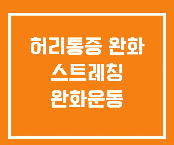 허리통증 완화 스트레칭 완화운동 허리통증 완화 스트레칭 완화운동